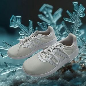 ADIDAS White Running Course A Pied Lite Racer 3.0 Sneakers Size 10